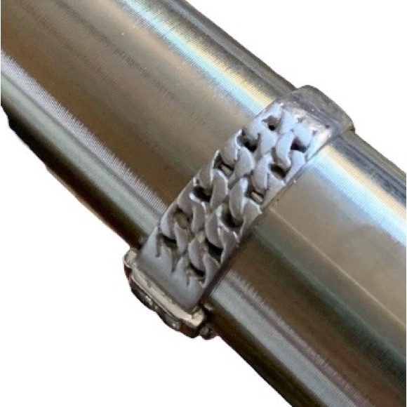 Sterling Silver Cubic Zirconium Belt Buckle Ring Woman’s Jewelry Size 7 - Picture 3 of 7